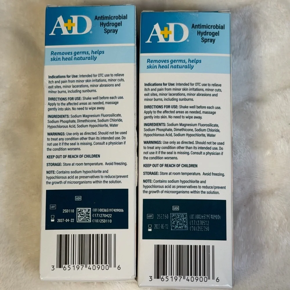 A+D Hydrogel Spray Exp 4-22-27 & 5-12-27 Natural FC8